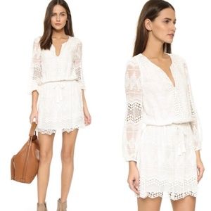 Joie Geo Silk Lace Mini Dress